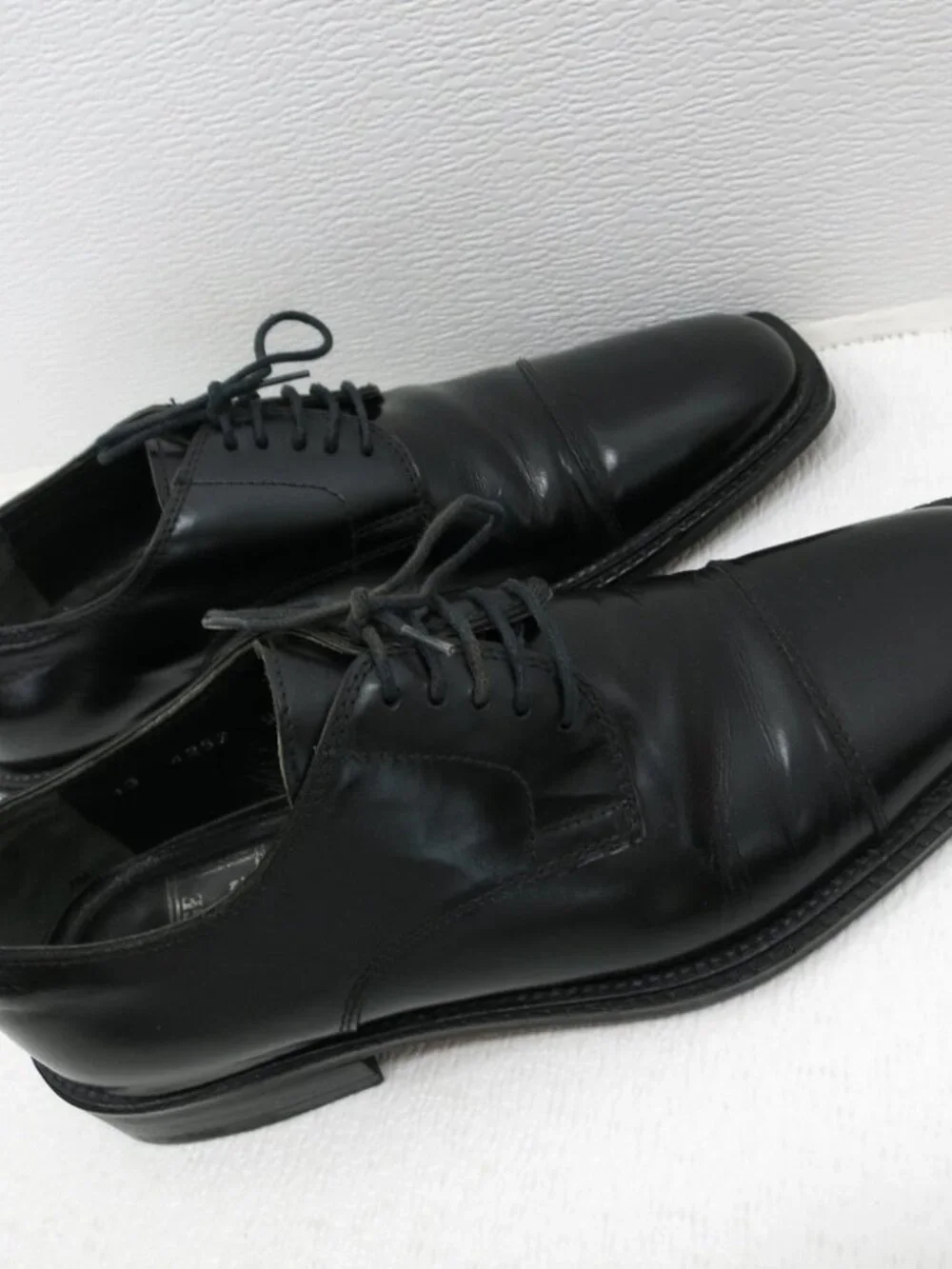 George Hogg Cap Toe Polished Leather Dress Men's Oxfords Footwear Shoes Sz 41